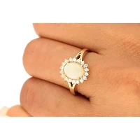 Ethiopian Opal Ring 14K Rose Gold