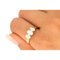 Ethiopian Opal Ring 10K Yellow Gold