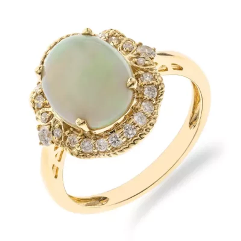 Ethiopian Opal Ring 14K Yellow Gold