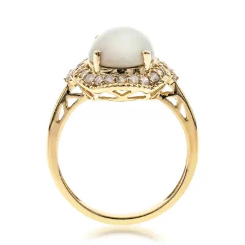 Ethiopian Opal Ring 14K Yellow Gold