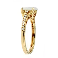 Ethiopian Opal Ring 10K Yellow Gold