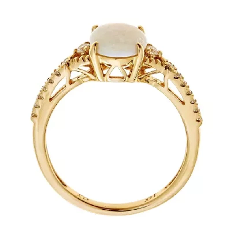 Ethiopian Opal Ring 10K Yellow Gold