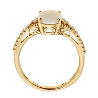 Ethiopian Opal Ring 10K Yellow Gold