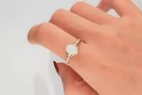 Ethiopian Opal Ring 10K Yellow Gold