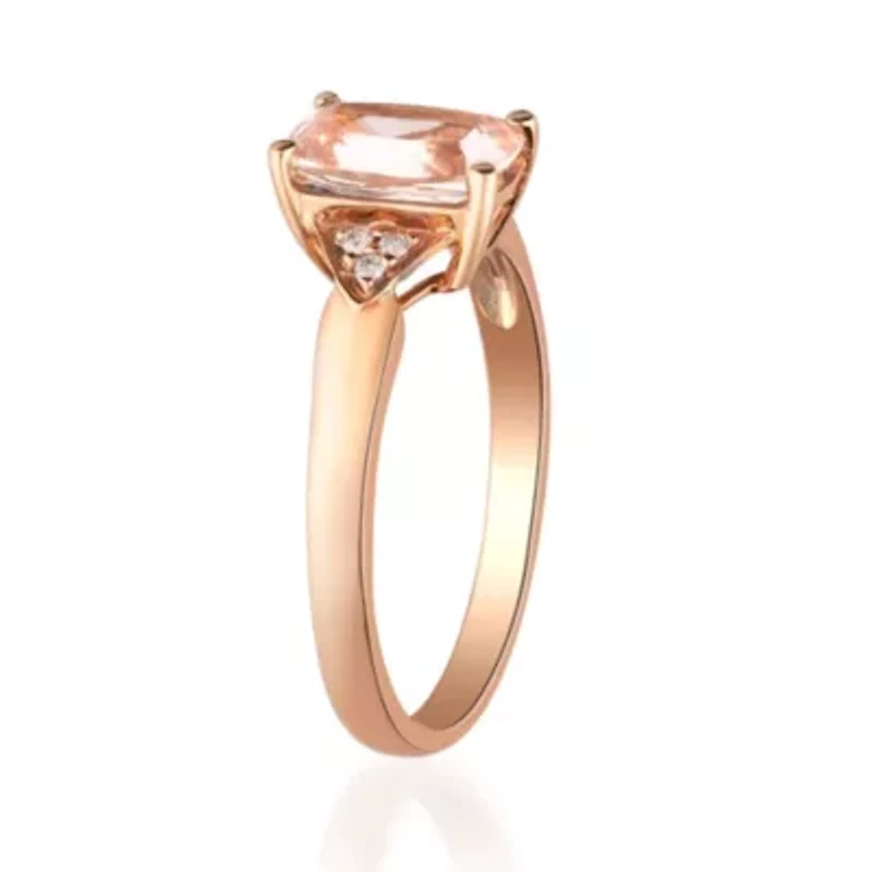 Morganite Ring 14K Rose Gold