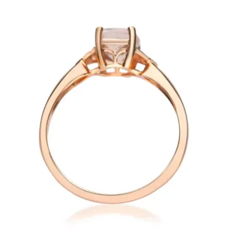 Morganite Ring 14K Rose Gold