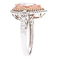 Morganite Ring 14K Two-Tone Gold