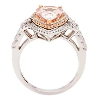 Morganite Ring 14K Two-Tone Gold