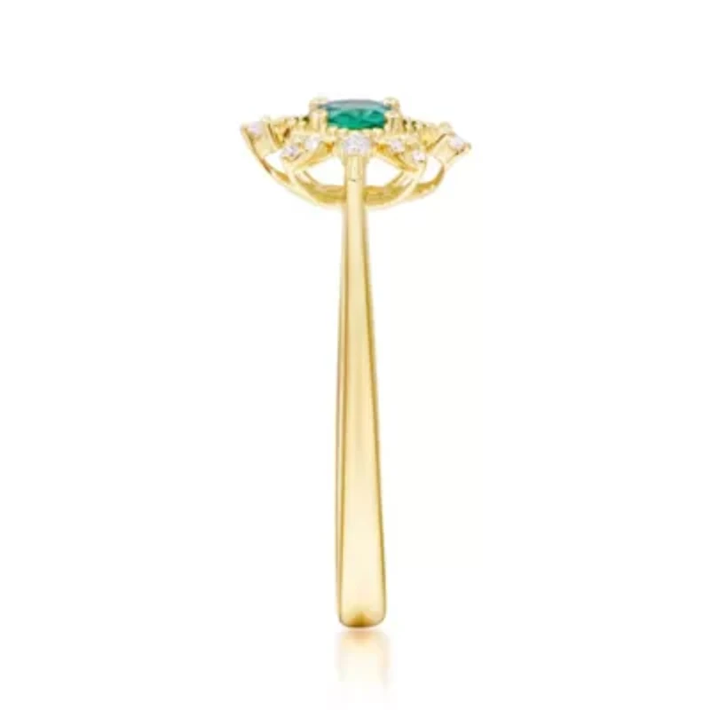 EMERALD Ring 10K YELLOW GOLD
