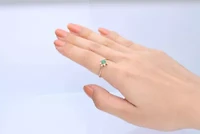 EMERALD Ring 10K YELLOW GOLD