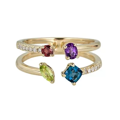 BLUE TOPAZ Ring 10K YELLOW GOLD