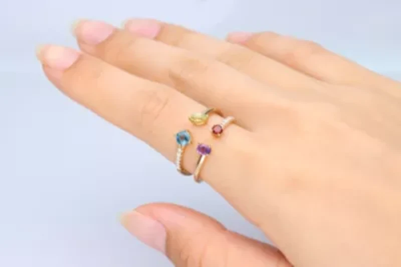 BLUE TOPAZ Ring 10K YELLOW GOLD