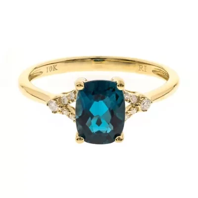 BLUE TOPAZ Ring 10K YELLOW GOLD