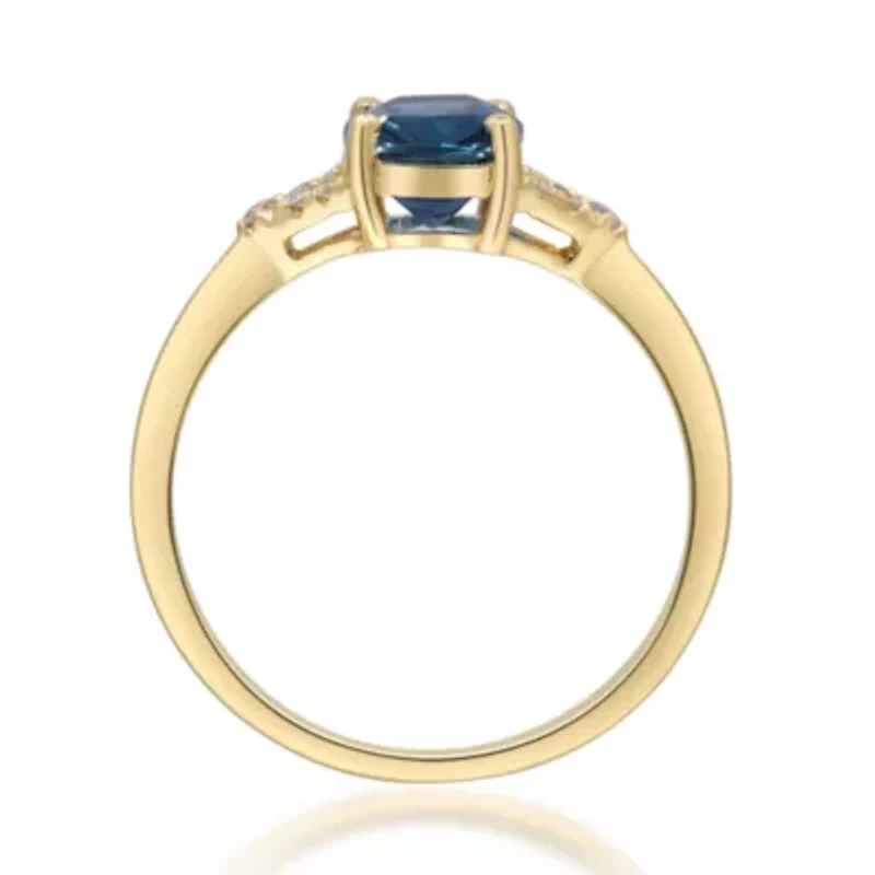 BLUE TOPAZ Ring 10K YELLOW GOLD