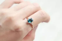 BLUE TOPAZ Ring 10K YELLOW GOLD