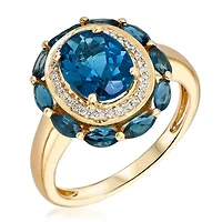 BLUE TOPAZ Ring 10K YELLOW GOLD