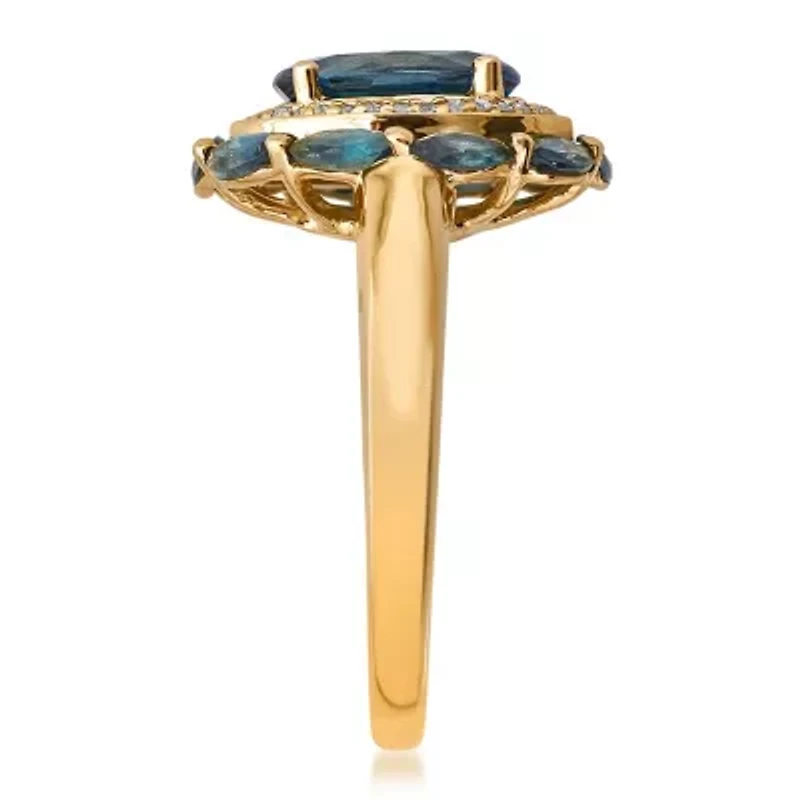 BLUE TOPAZ Ring 10K YELLOW GOLD