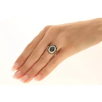 BLUE TOPAZ Ring 10K YELLOW GOLD
