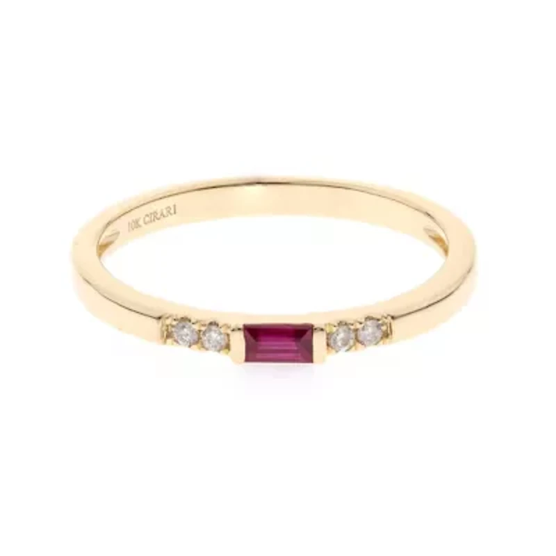 RUBY Ring 10K YELLOW GOLD