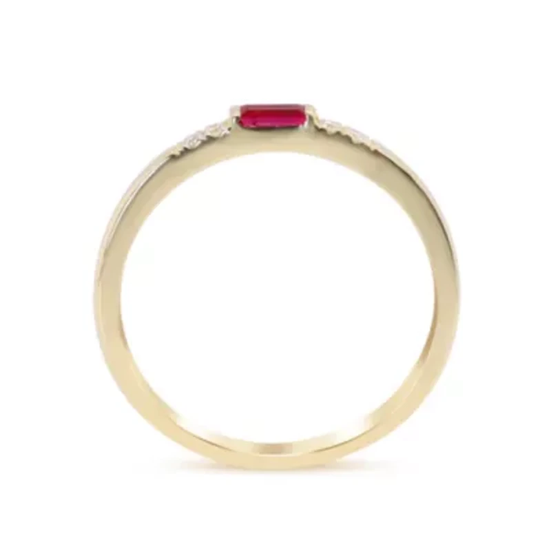 RUBY Ring 10K YELLOW GOLD