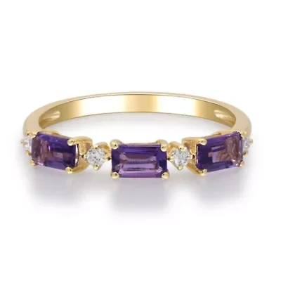 AMETHYST Ring 10K YELLOW GOLD