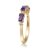 AMETHYST Ring 10K YELLOW GOLD
