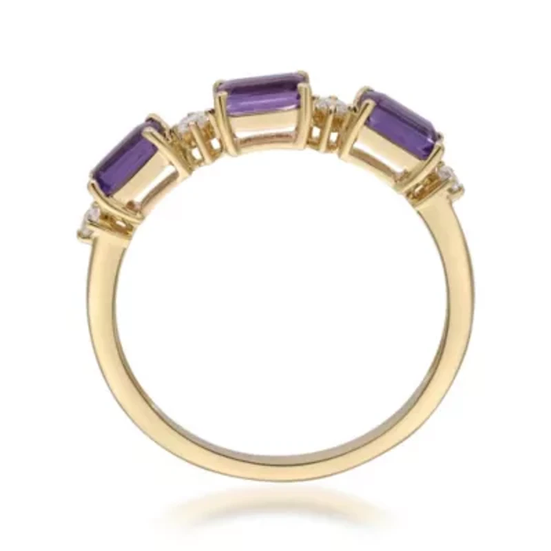 AMETHYST Ring 10K YELLOW GOLD