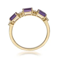 AMETHYST Ring 10K YELLOW GOLD