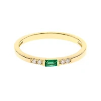 EMERALD Ring 10K YELLOW GOLD