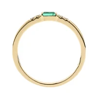 EMERALD Ring 10K YELLOW GOLD