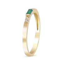 EMERALD Ring 10K YELLOW GOLD
