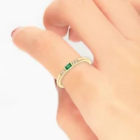 EMERALD Ring 10K YELLOW GOLD