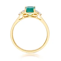 EMERALD Ring 10K YELLOW GOLD