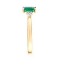 EMERALD Ring 10K YELLOW GOLD