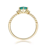 EMERALD Ring 10K YELLOW GOLD