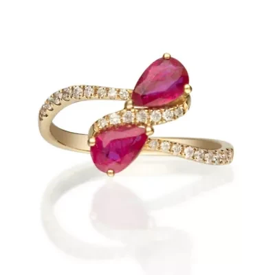 RUBY Ring 10K YELLOW GOLD