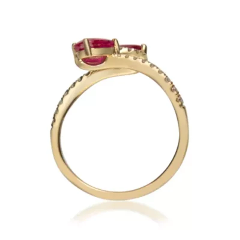 RUBY Ring 10K YELLOW GOLD