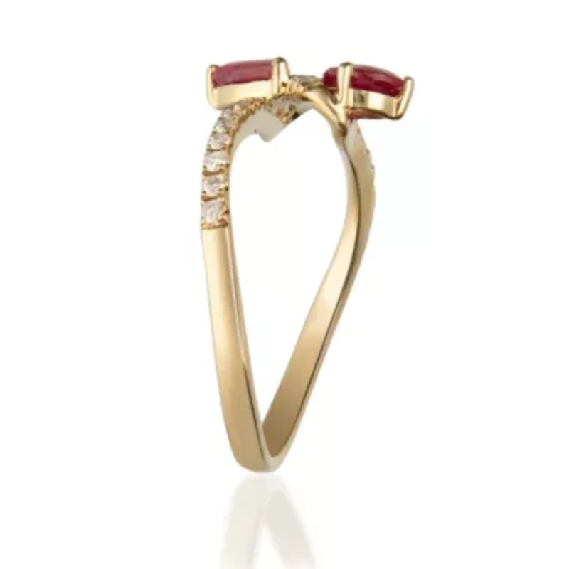 RUBY Ring 10K YELLOW GOLD
