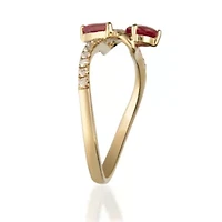 RUBY Ring 10K YELLOW GOLD