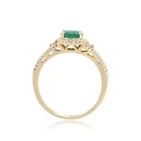 EMERALD Ring 10K YELLOW GOLD