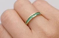 EMERALD Ring 10K YELLOW GOLD