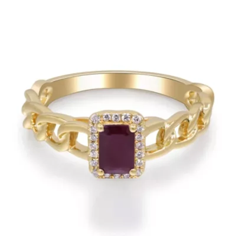 RUBY Ring 10K YELLOW GOLD