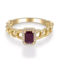 RUBY Ring 10K YELLOW GOLD