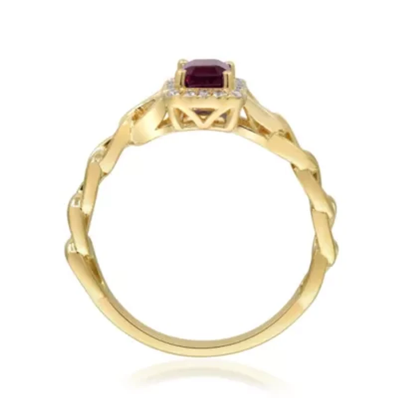 RUBY Ring 10K YELLOW GOLD
