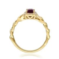 RUBY Ring 10K YELLOW GOLD