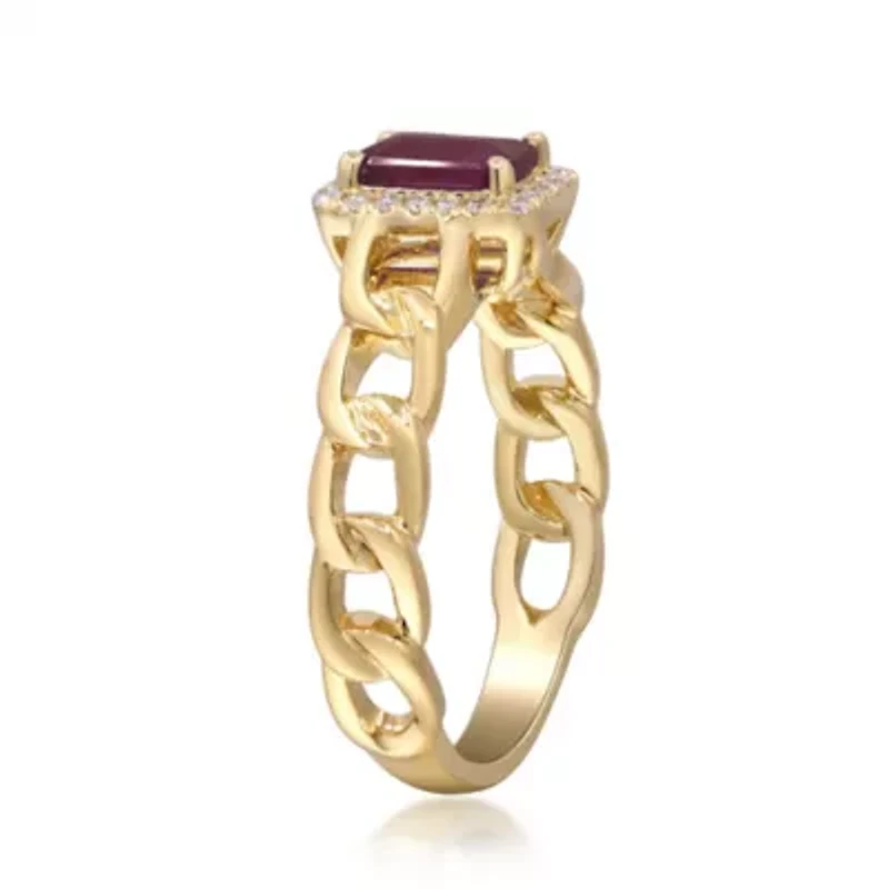RUBY Ring 10K YELLOW GOLD