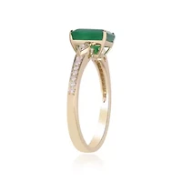 EMERALD Ring 10K YELLOW GOLD