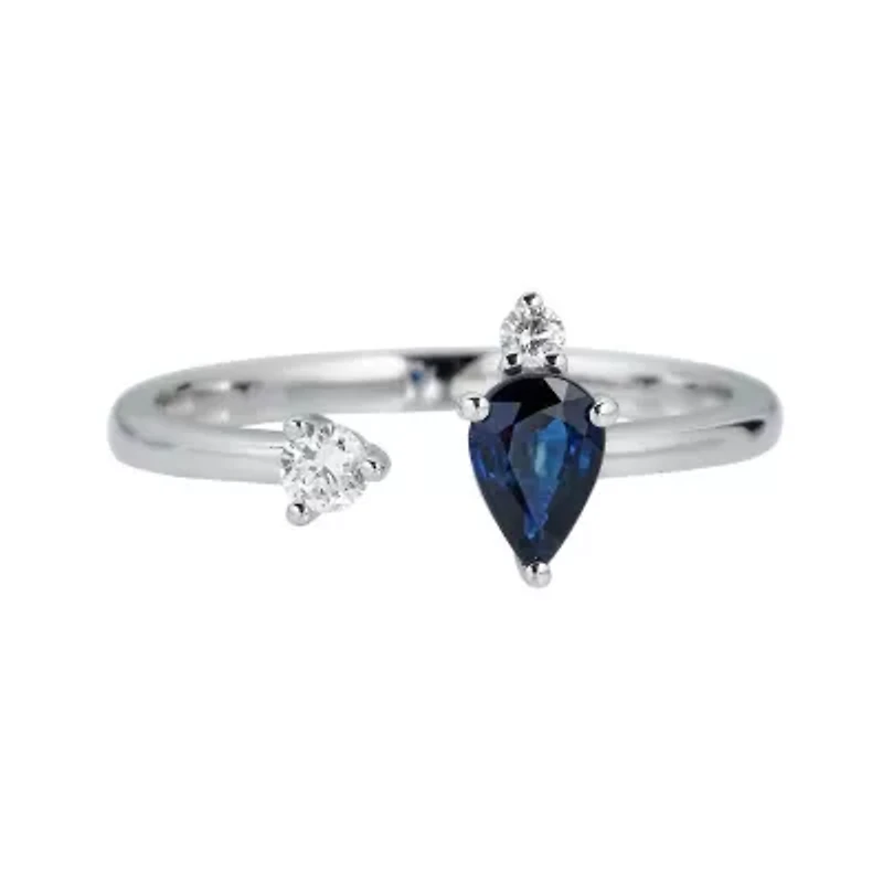 SAPPHIRE Ring 10K WHITE GOLD