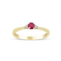 RUBY Ring 10K YELLOW GOLD