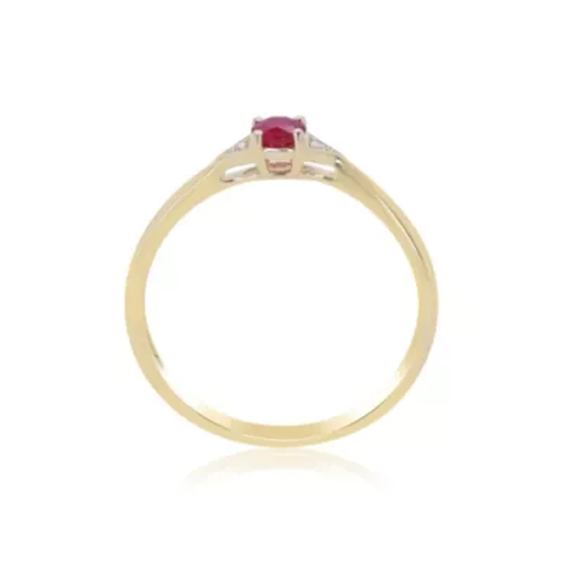 RUBY Ring 10K YELLOW GOLD